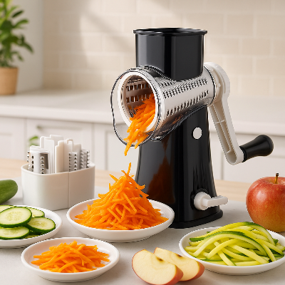 Râpe à légumes manuelle couleur noire