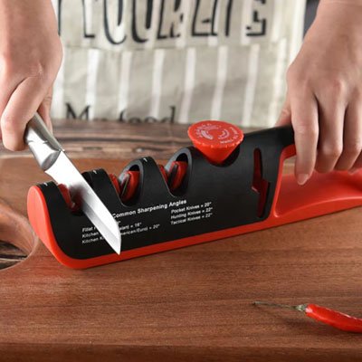 Aiguiseur de couteaux poignée ergonomique prise en main et contrôle facile