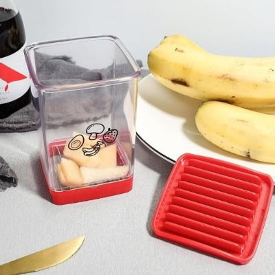 coupe légumes conteneur en plastique clair pour voir la découpe