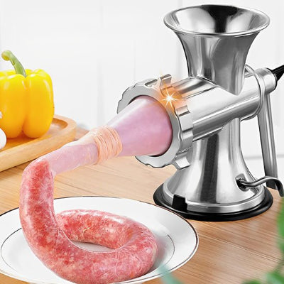 Hachoir a viande avec polyvalence d'usage, transforme les viandes en saucisses