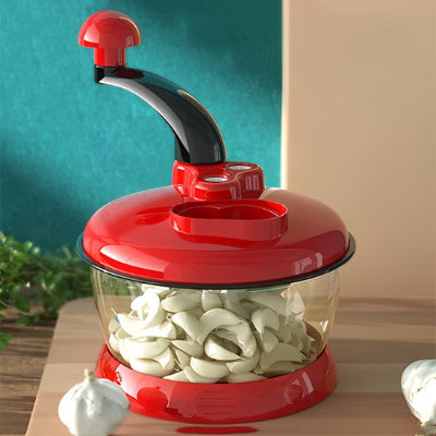 hachoir avec bol transparent qui permet de contrôler visuellement la texture