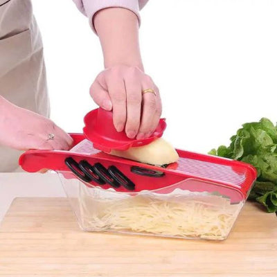 mandoline cuisine lames interchangeable avec contenant