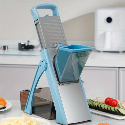 mandoline cuisine polyvalente bleu